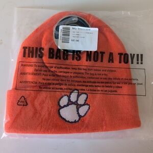 Orange Nwl Towcuff Clemson Beanie with Paw Print